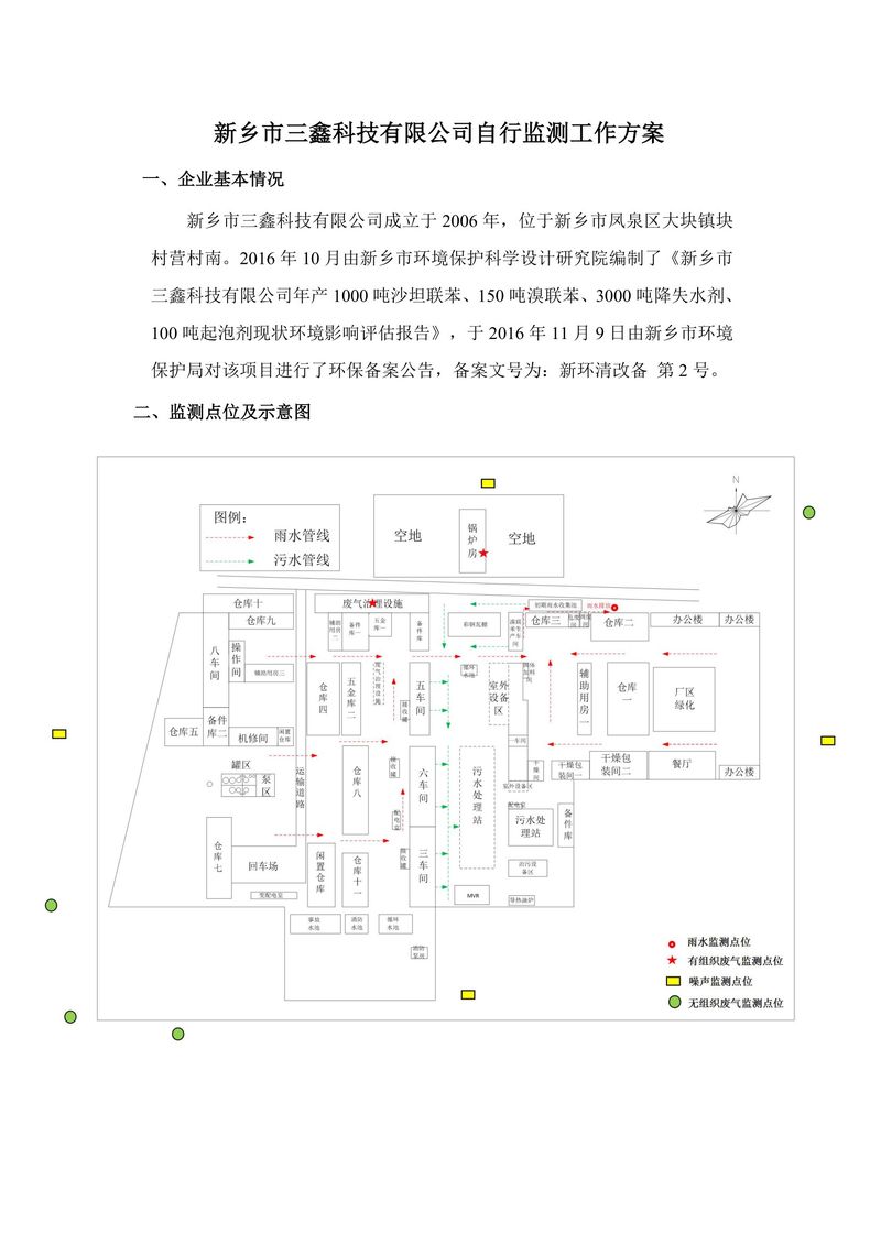 新鄉(xiāng)市三鑫科技有限公司自行監(jiān)測(cè)方案-1